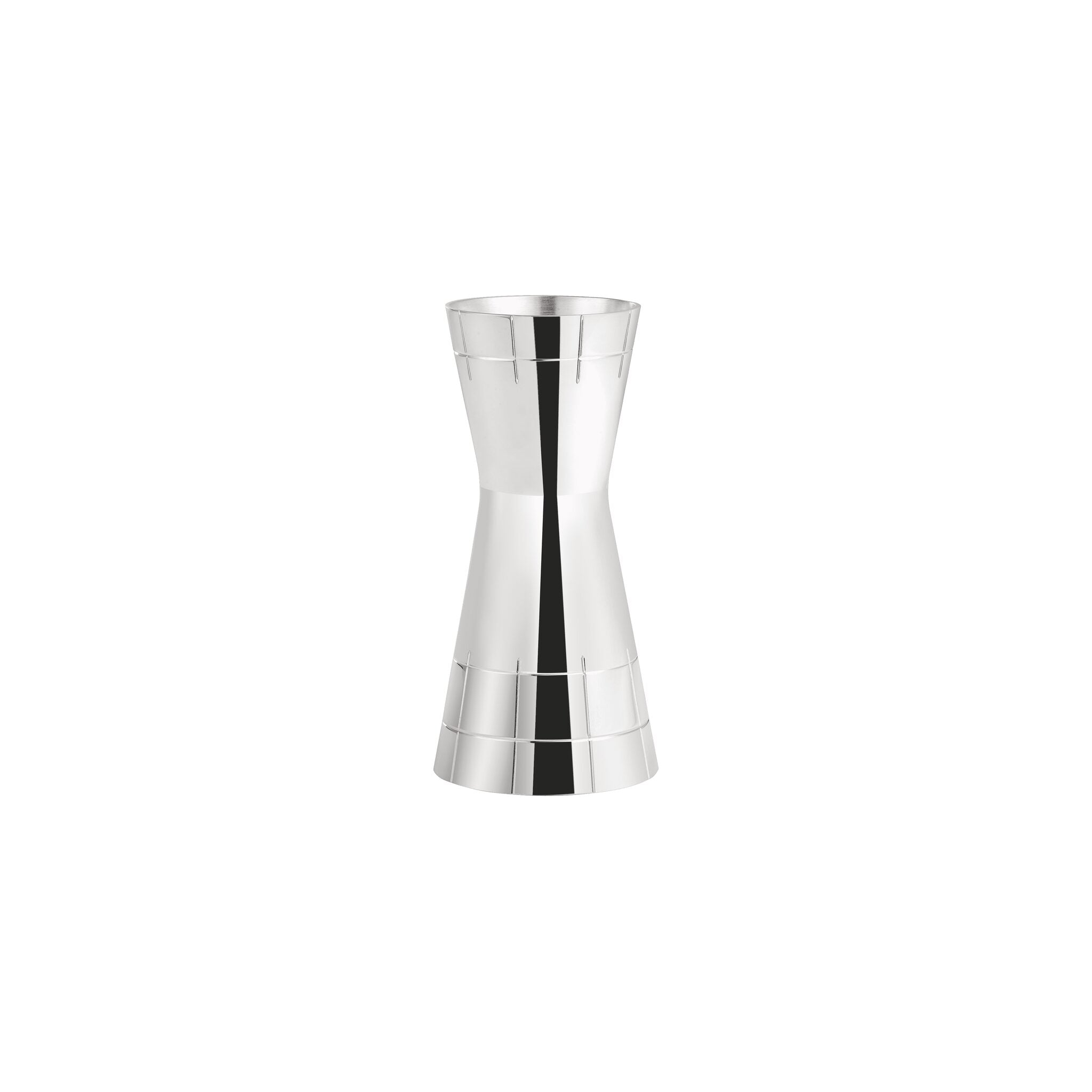 Christofle Graphik Silver-Plated Jigger in silver-plate on a white background