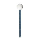 Christofle Silver Plated Measuring Rod with Veal Italian Leather in silver-plate on a white background