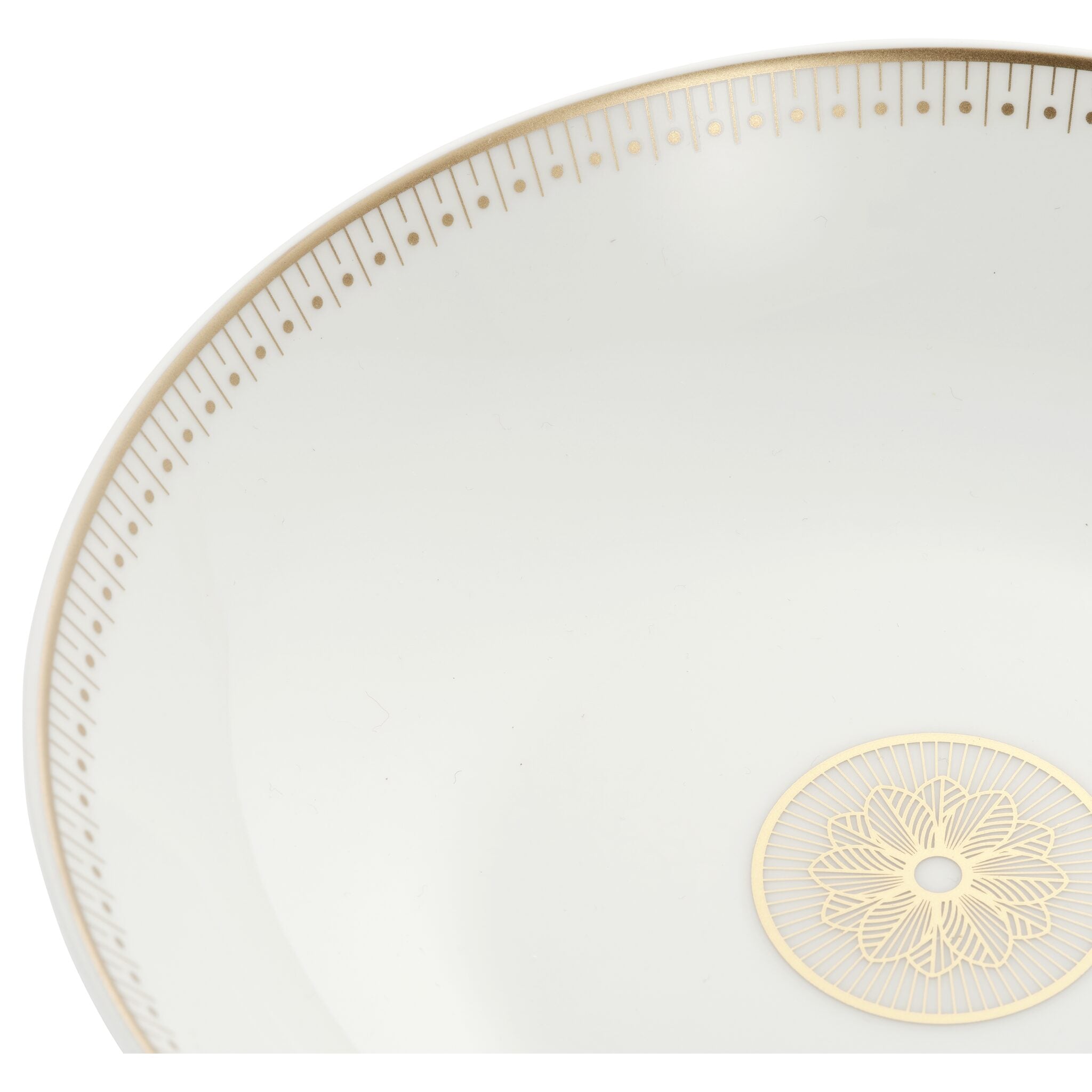 Christofle Malmaison Porcelain Soup Cereal Bowl Gold Finish — additional view