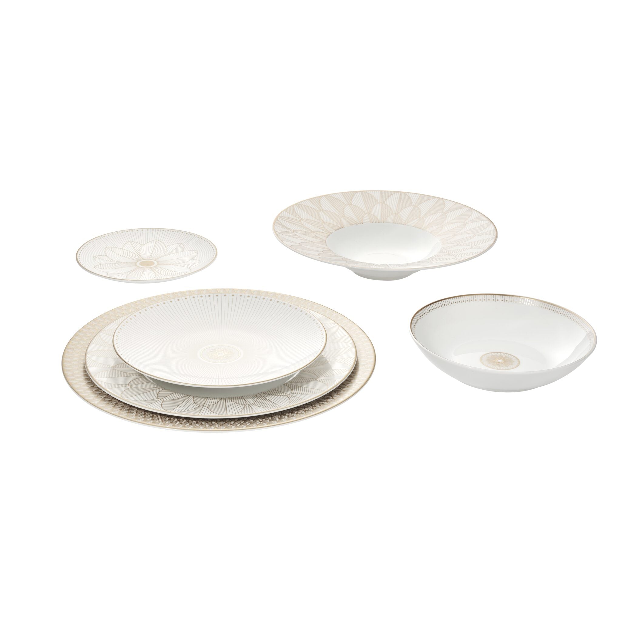 Christofle Malmaison Porcelain Soup Cereal Bowl Gold Finish — additional view