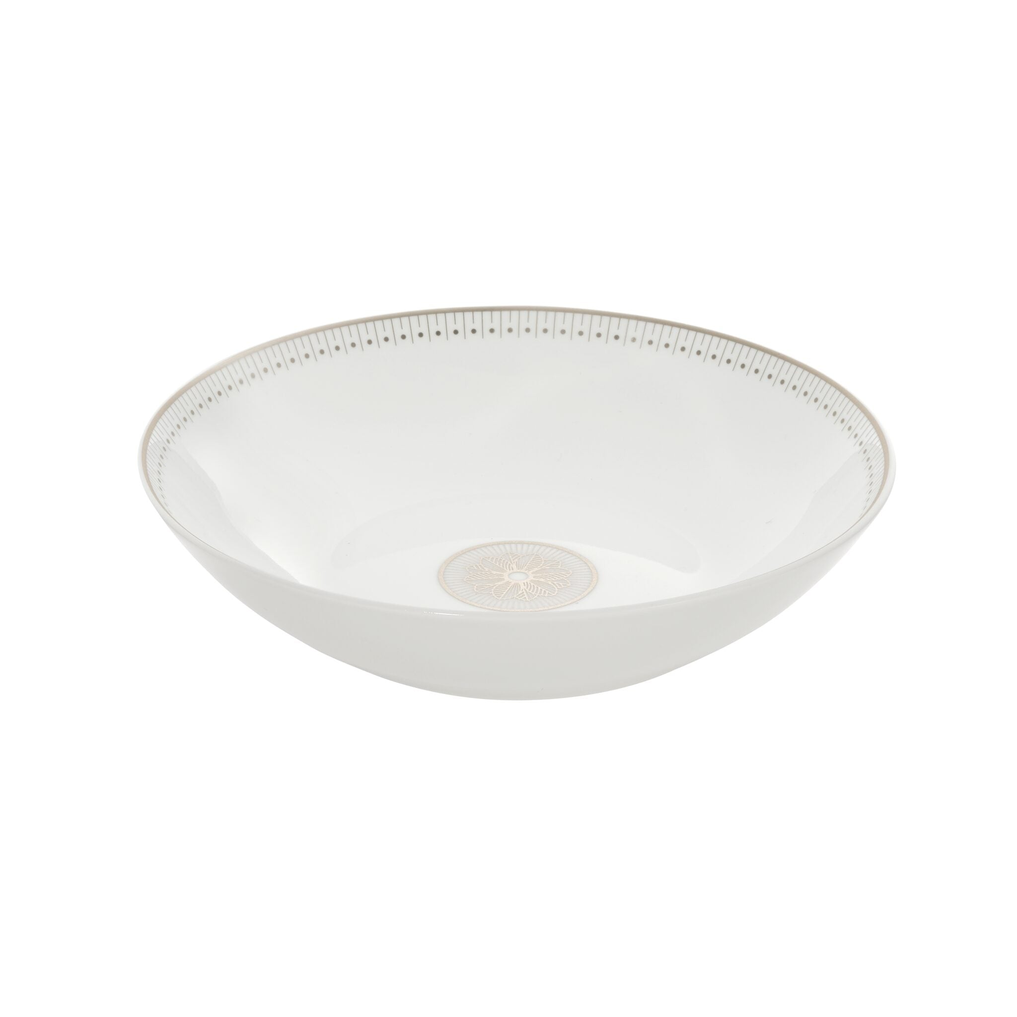 Christofle Malmaison Porcelain Soup Cereal Bowl Platinum Finish — additional view
