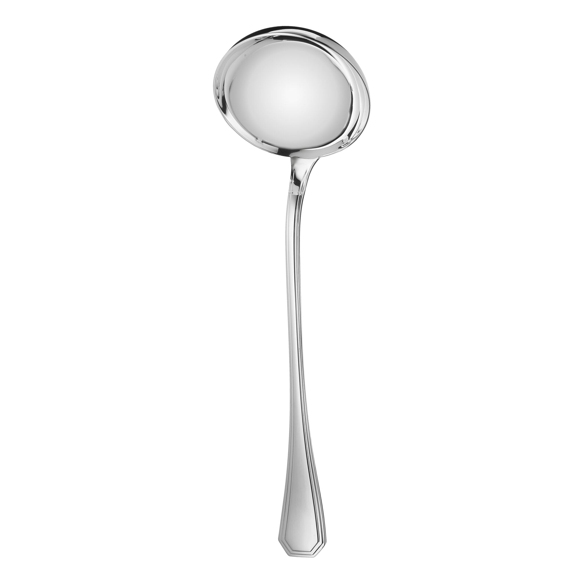 Christofle America Silver-Plated Soup Ladle in silver-plate on a white background