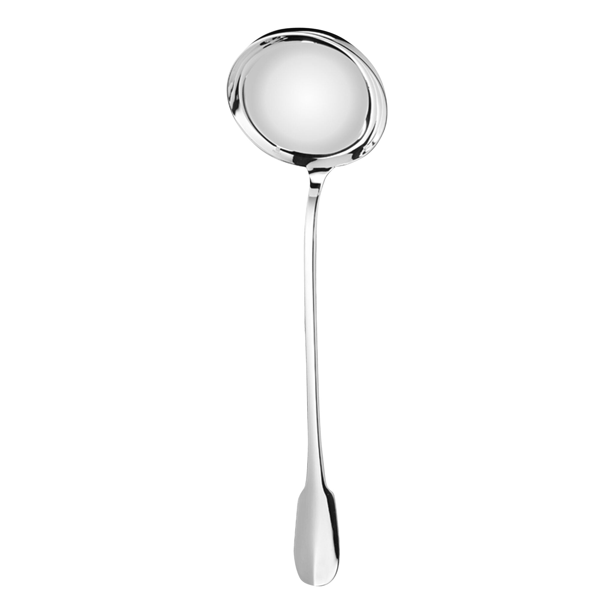 Christofle Cluny Silver-Plated Soup Ladle in silver-plate on a white background