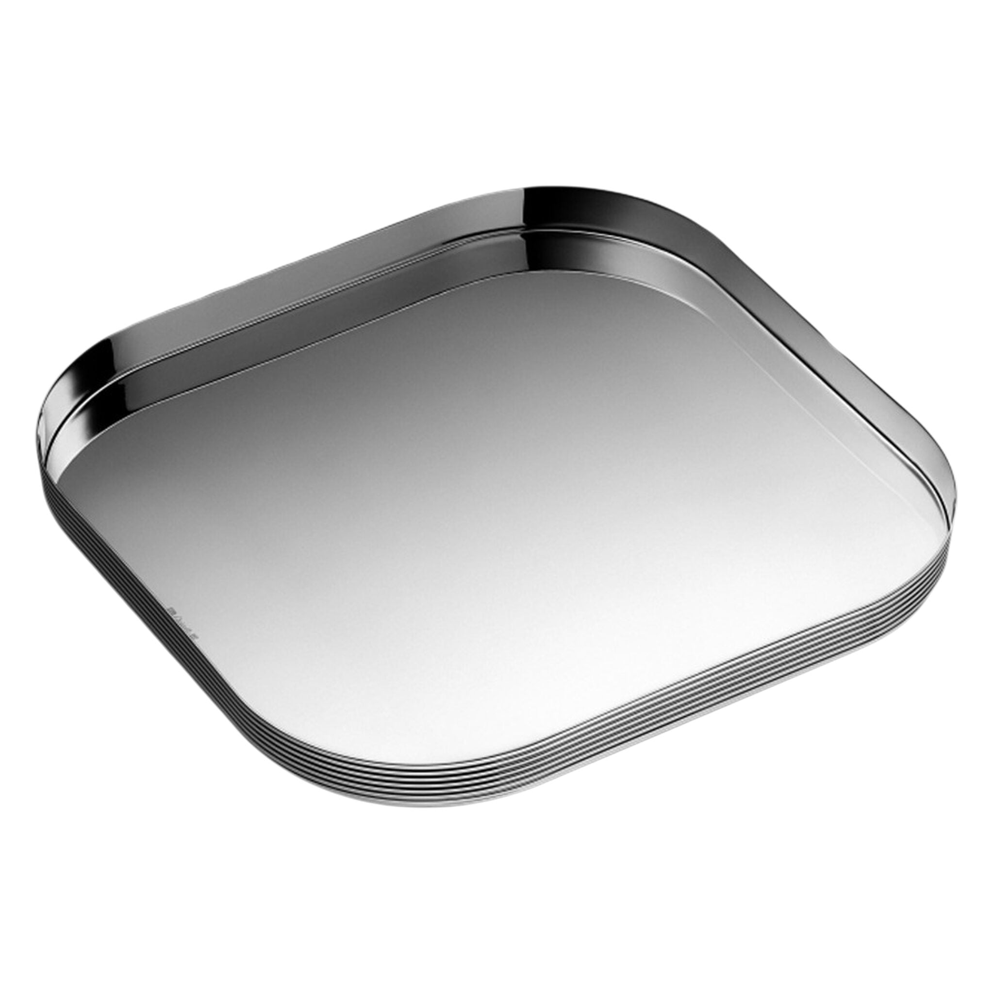 Christofle K+T Silver-Plated Square Tray - 10 X 10 in in silver-plate on a white background
