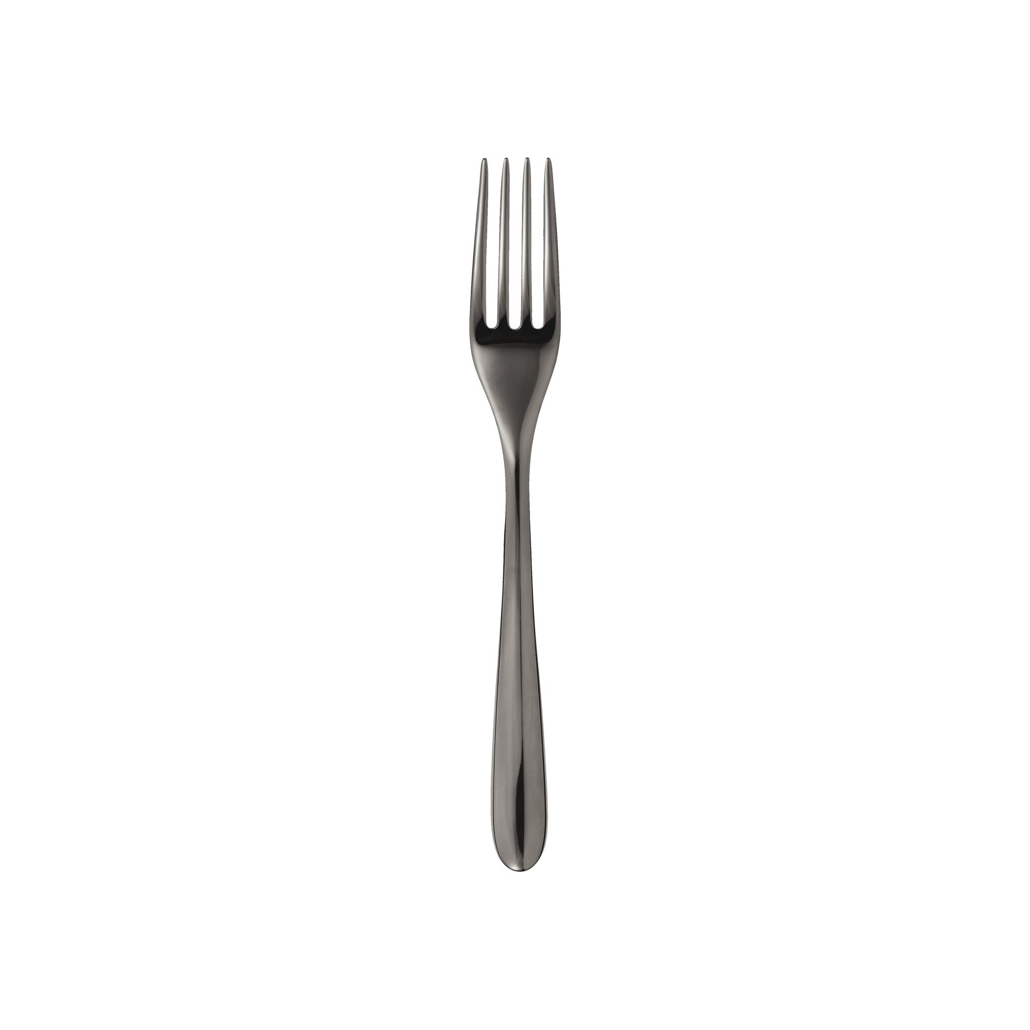 Christofle L'Ame de Christofle Black Stainless Steel Dessert Fork in stainless steel on a white background