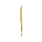 Christofle L'Ame de Christofle Stainless Steel Dessert Knife - Gold Colour in stainless steel on a white background