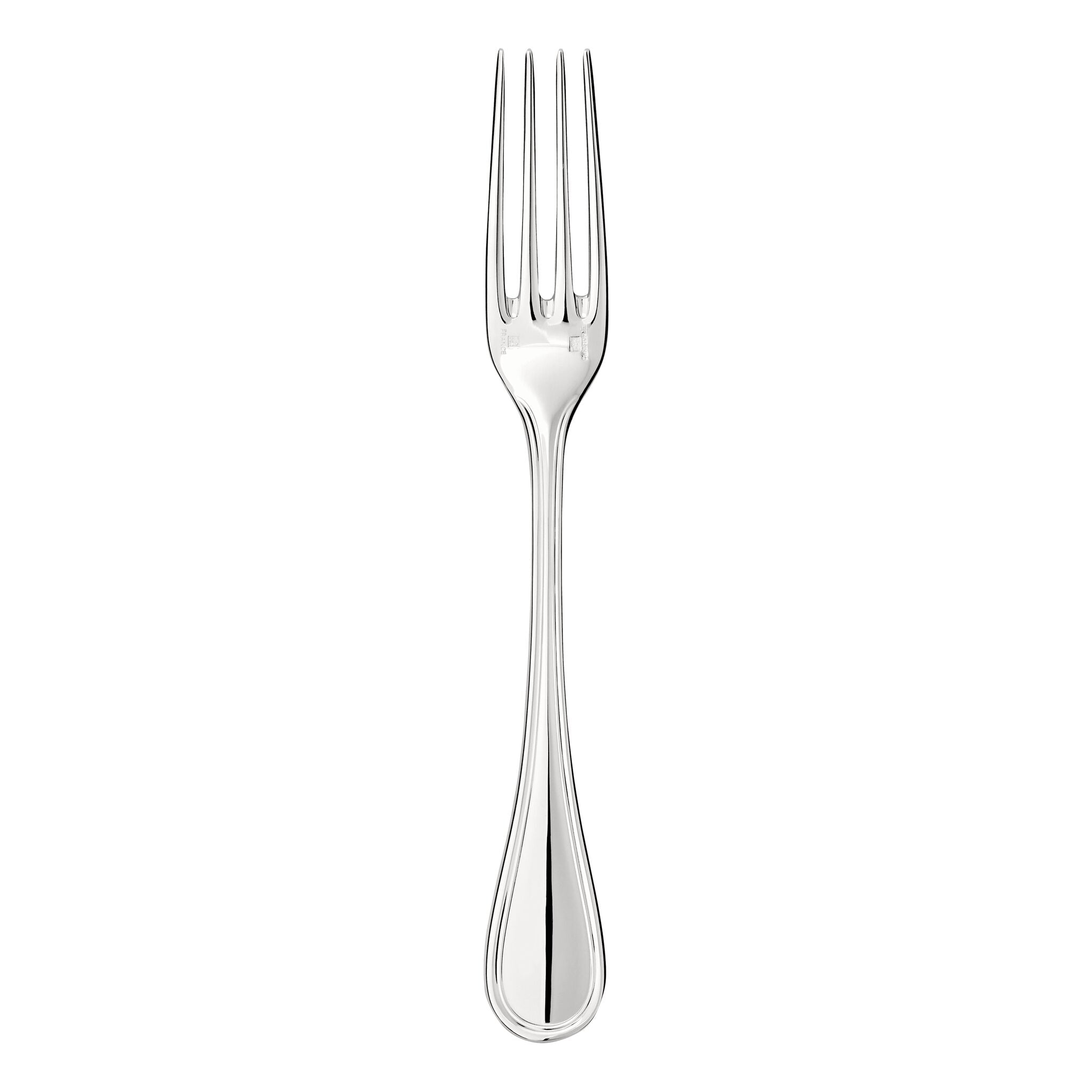 Christofle Albi Silver-Plated Standard Luncheon Fork in silver-plate on a white background