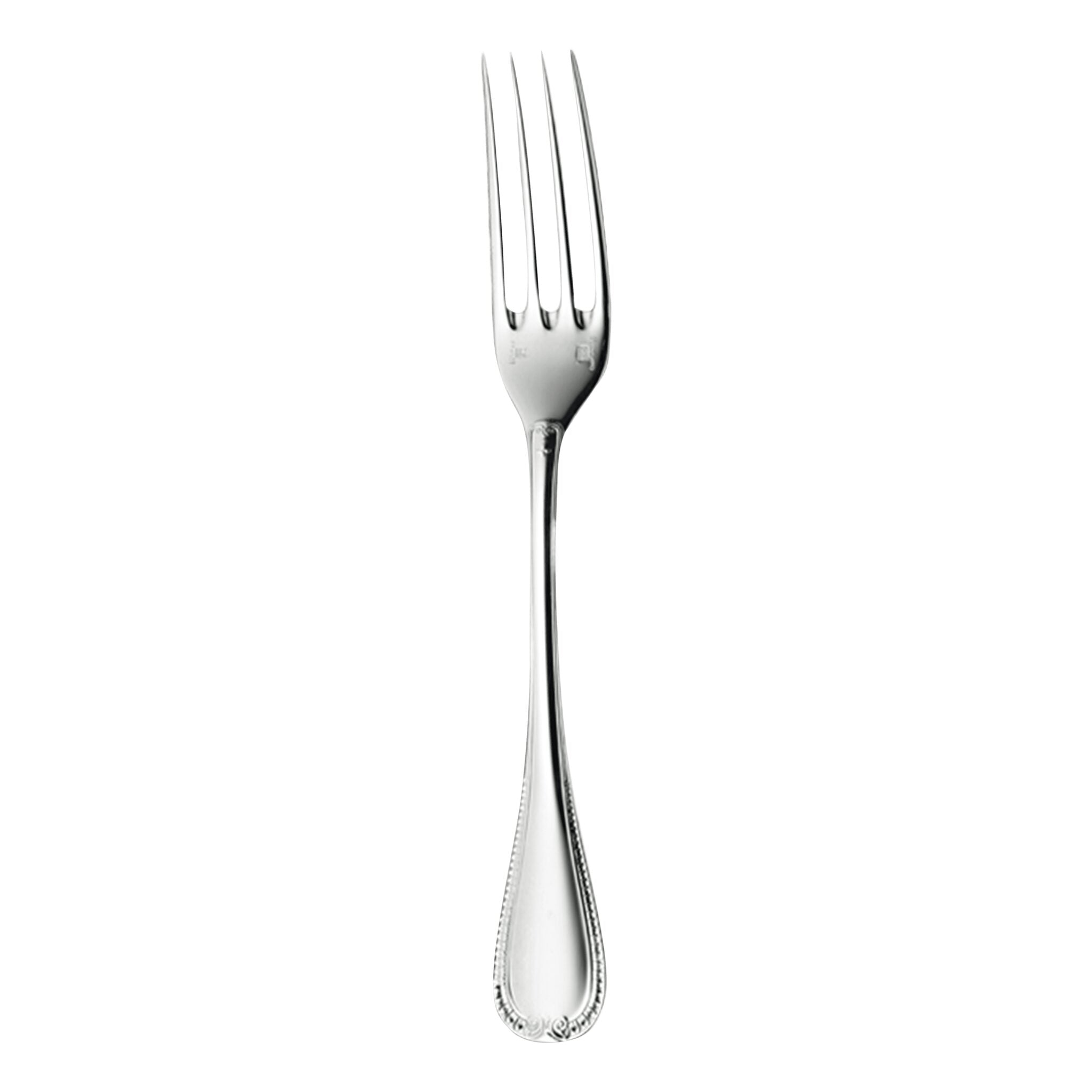 Christofle Malmaison Silver-Plated Standard Luncheon Fork in silver-plate on a white background
