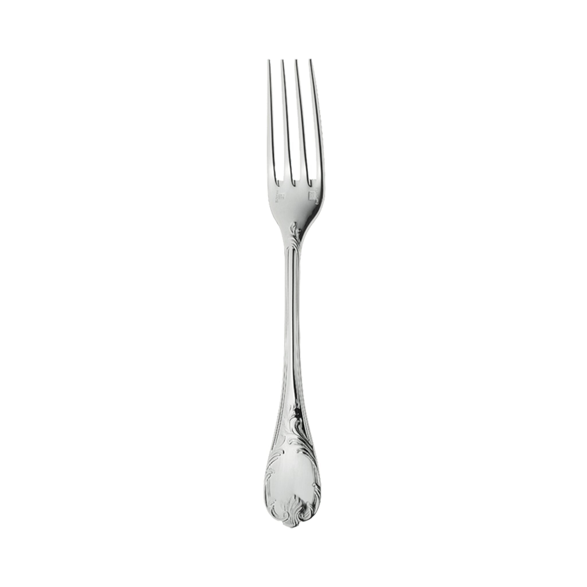 Christofle Marly Silver-Plated Standard Dinner Fork in silver-plate on a white background