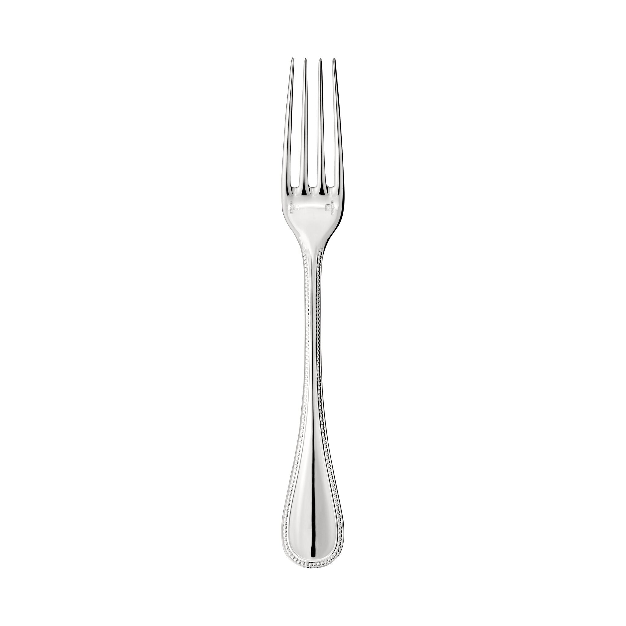 Christofle Silver-Plated Standard Fork in silver-plate on a white background
