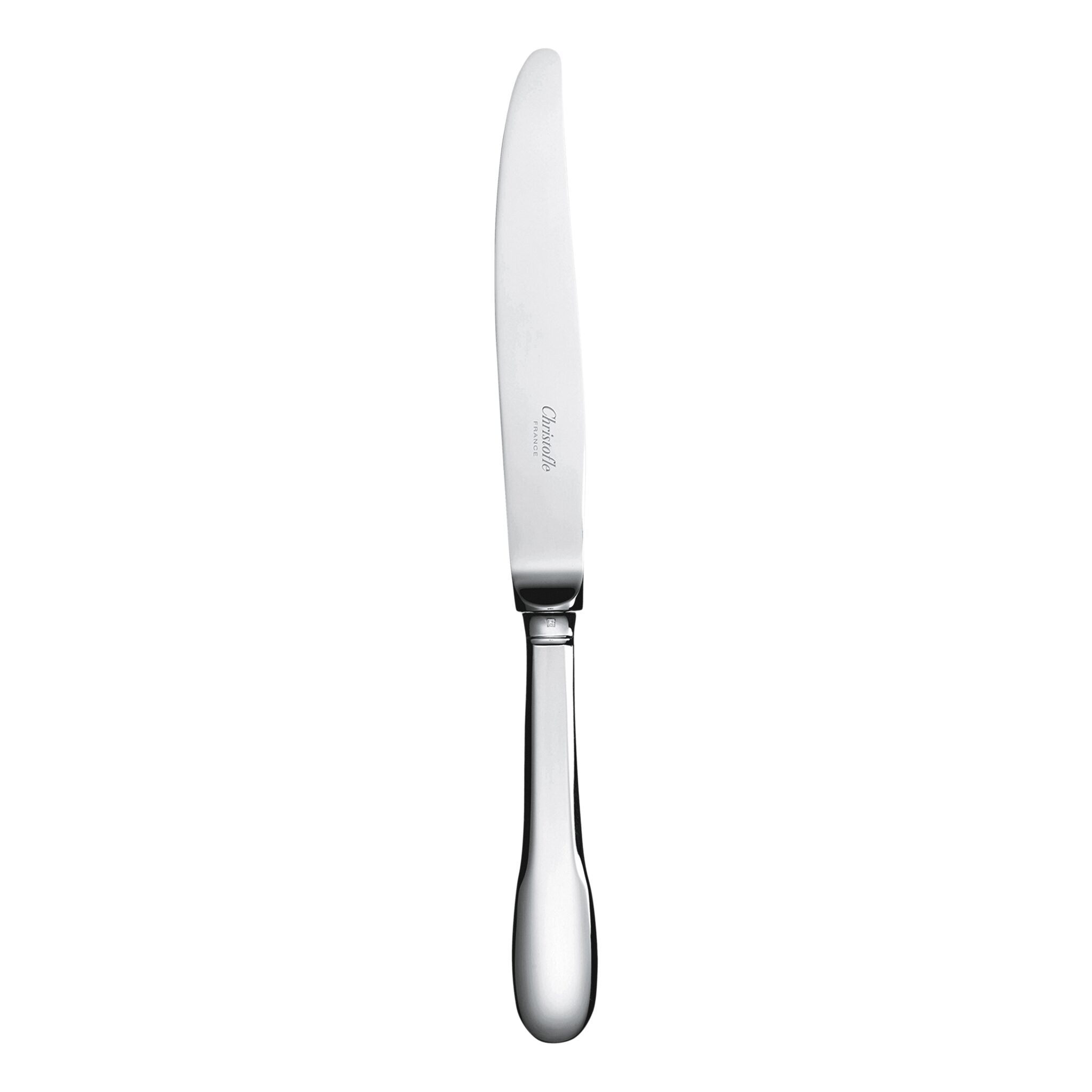 Christofle Cluny Silver-Plated Standard Luncheon Knife in silver-plate on a white background