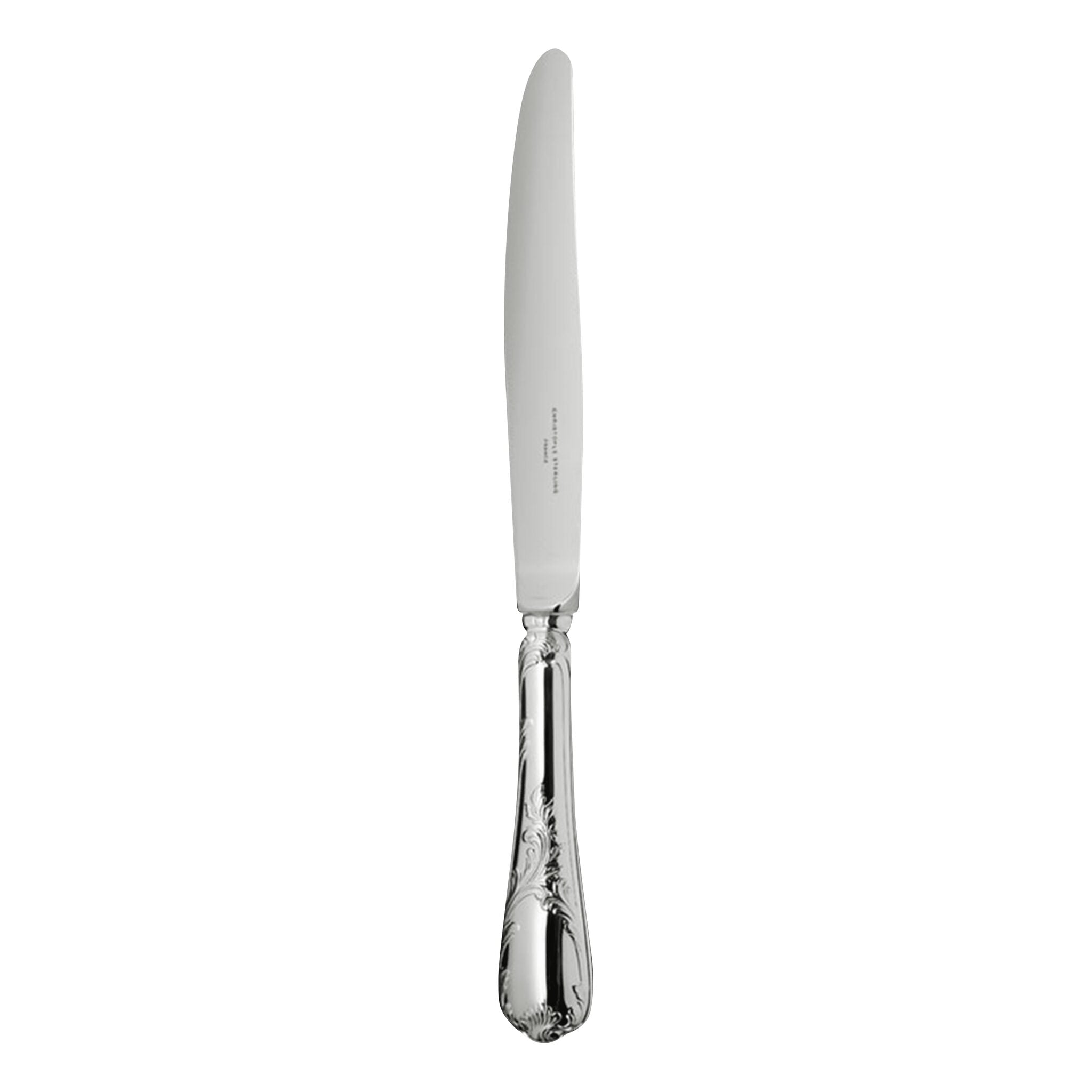 Christofle Marly Sterling Silver Standard Knife in sterling silver on a white background