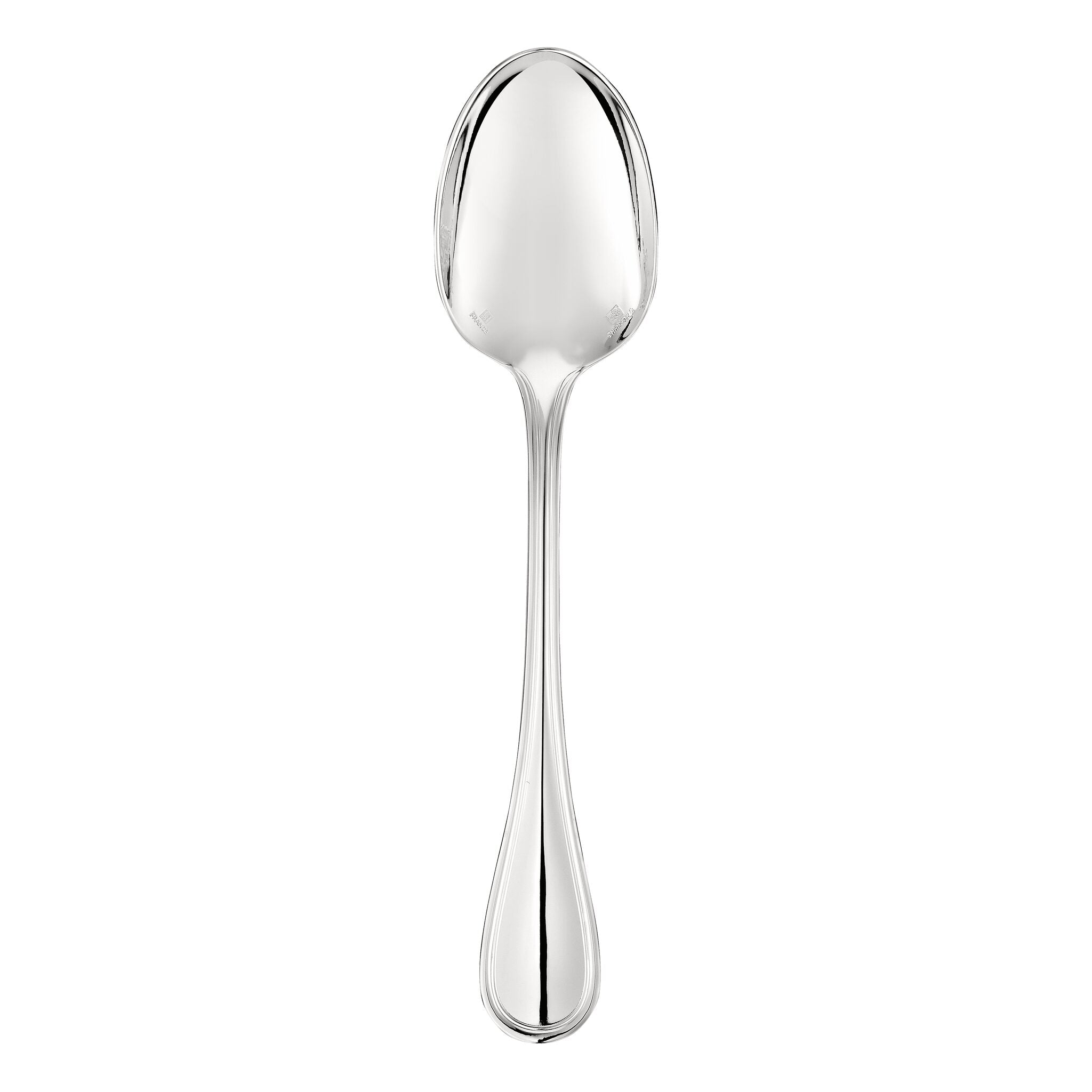 Christofle Albi Silver-Plated Standard Soup Spoon in silver-plate on a white background