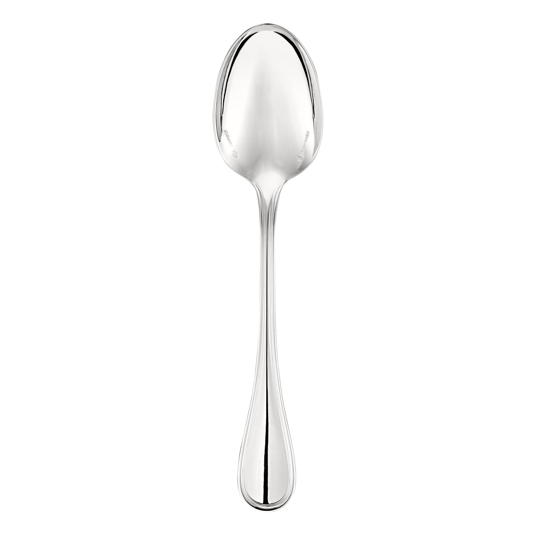 Christofle Albi Sterling Silver Standard Soup Spoon in sterling silver on a white background