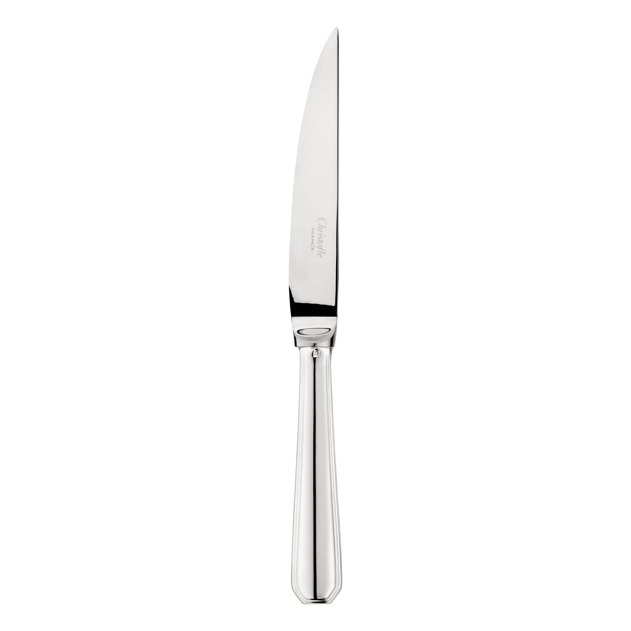 Christofle America Silver-Plated Steak Knife in silver-plate on a white background