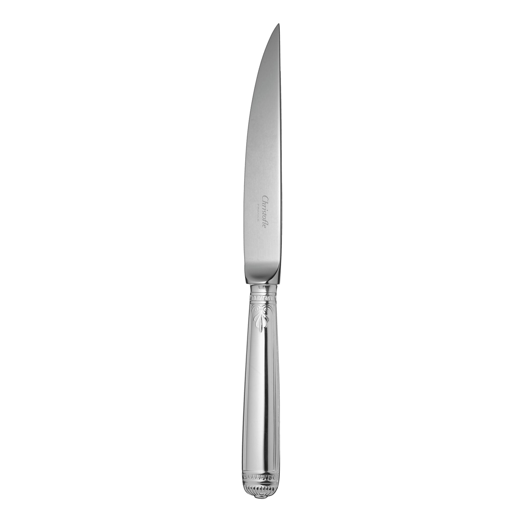 Christofle Malmaison Silver-Plated Steak Knife in silver-plate on a white background