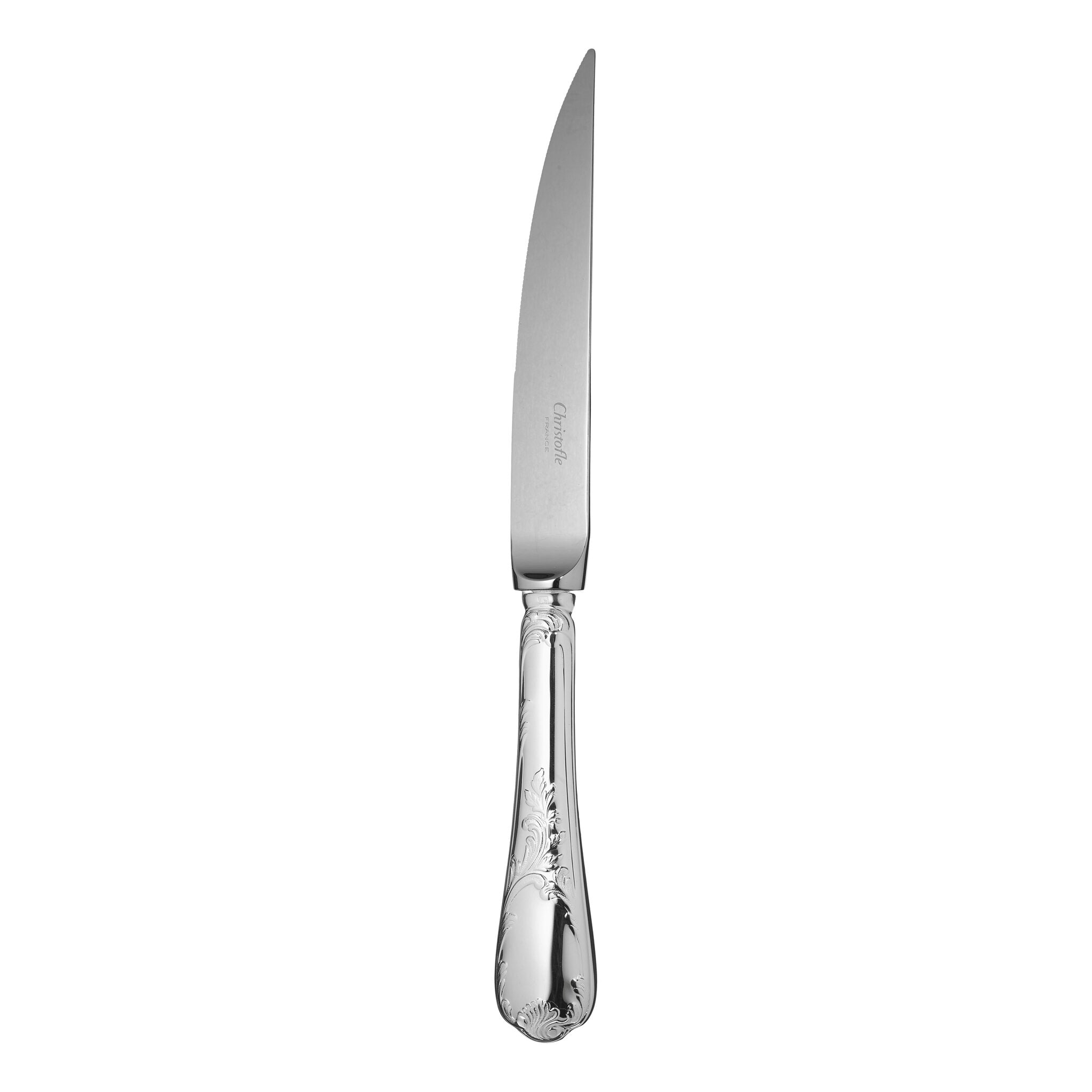 Christofle Marly Silver-Plated Steak Knife in silver-plate on a white background