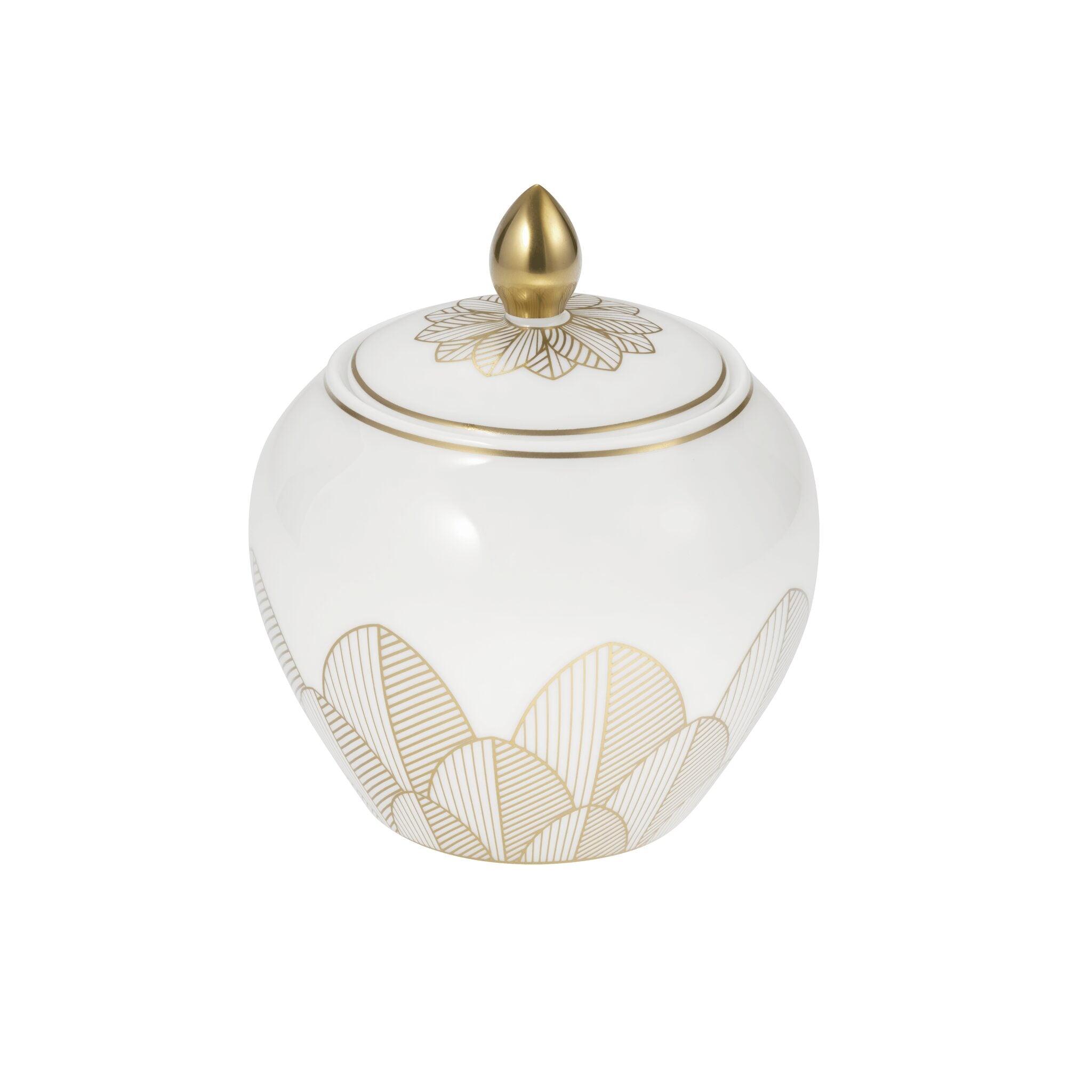 Christofle Malmaison Gold Finish Porcelain Sugar Bowl — additional view
