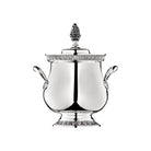 Christofle Malmaison Silver-Plated Sugar Bowl with Lid in silver-plate on a white background