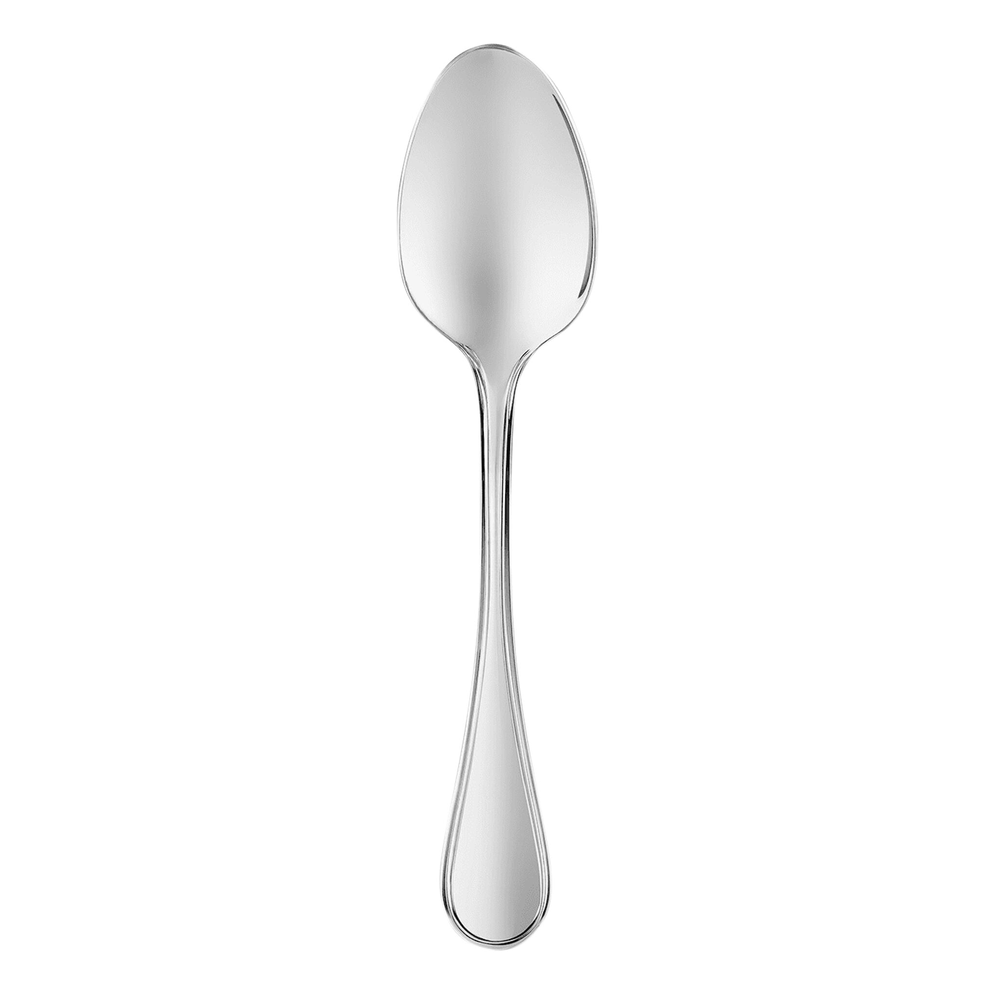 Christofle Albi Stainless Steel Table Spoon in stainless steel on a white background