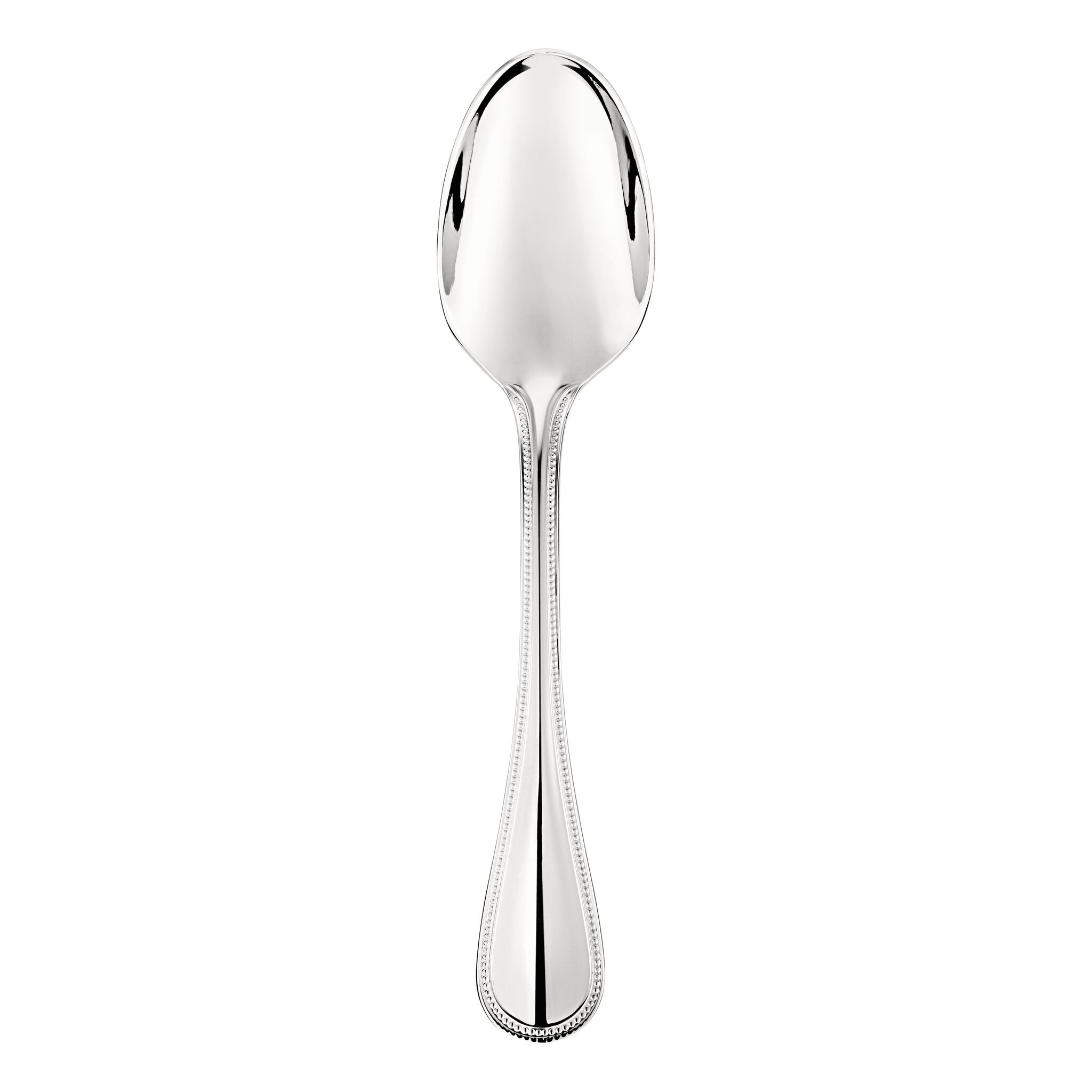 Christofle Stainless Steel Table Spoon in stainless steel on a white background