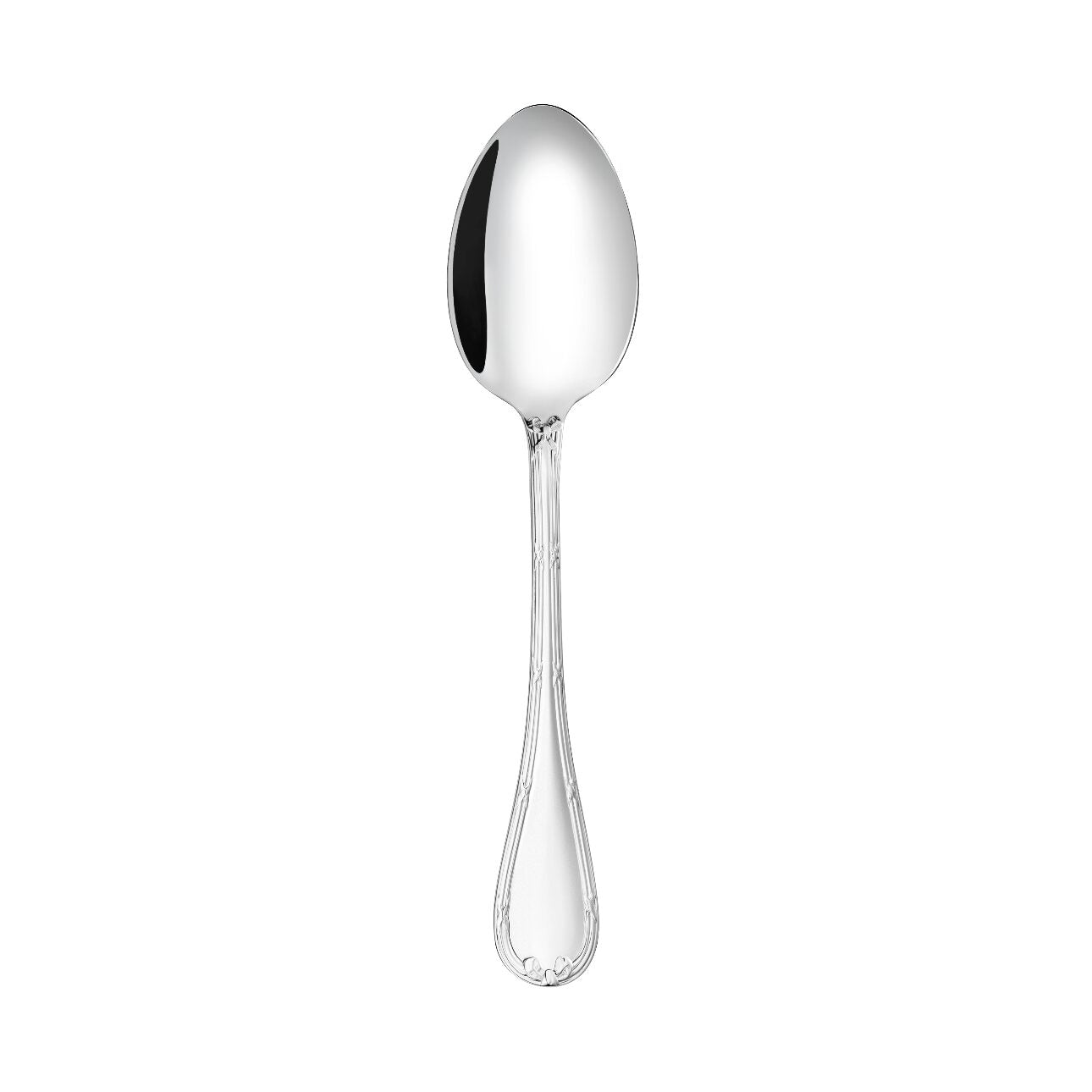 Christofle Rubans Silver-Plated Table Spoon in silver-plate on a white background