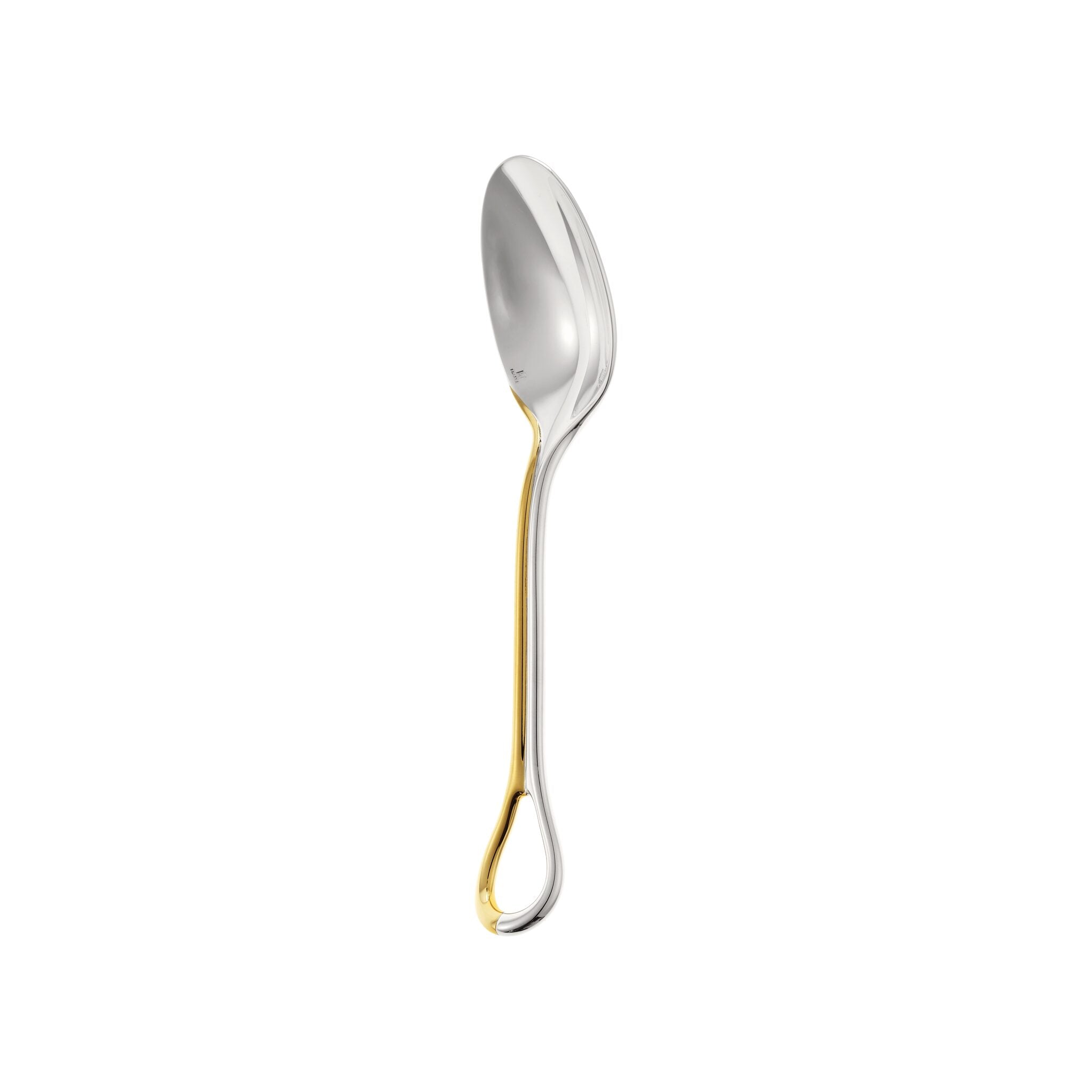 Christofle Carrousel Partially Gilded Silver-Plated Tablespoon in silver-plate on a white background