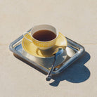 Christofle Malmaison Porcelain Tea/Coffee Cup and Saucer in porcelain on a white background