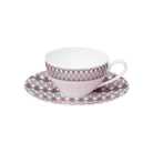 Christofle Porcelain Tea Cup & Saucer in porcelain on a white background