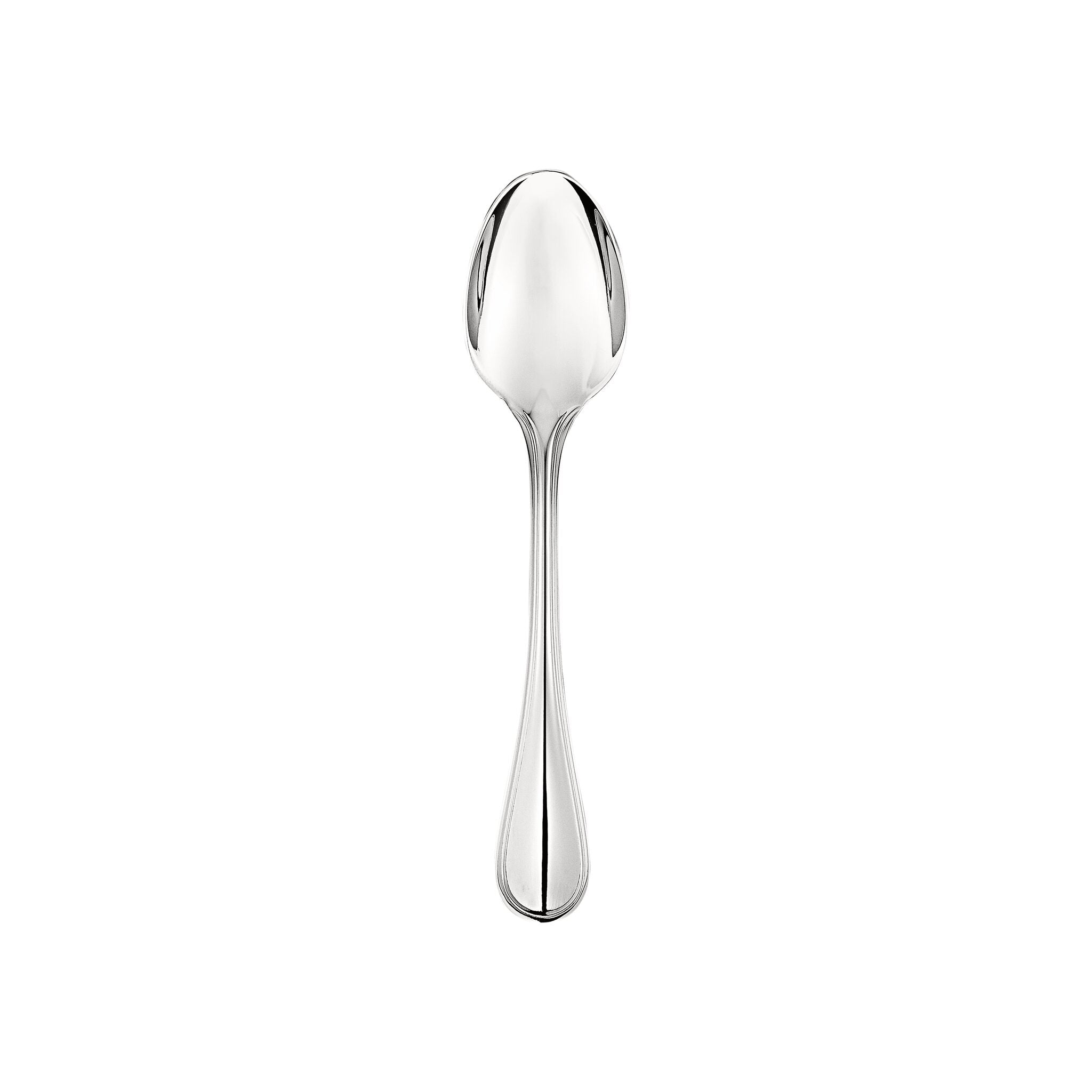 Christofle Albi Stainless Steel Tea Spoon in stainless steel on a white background