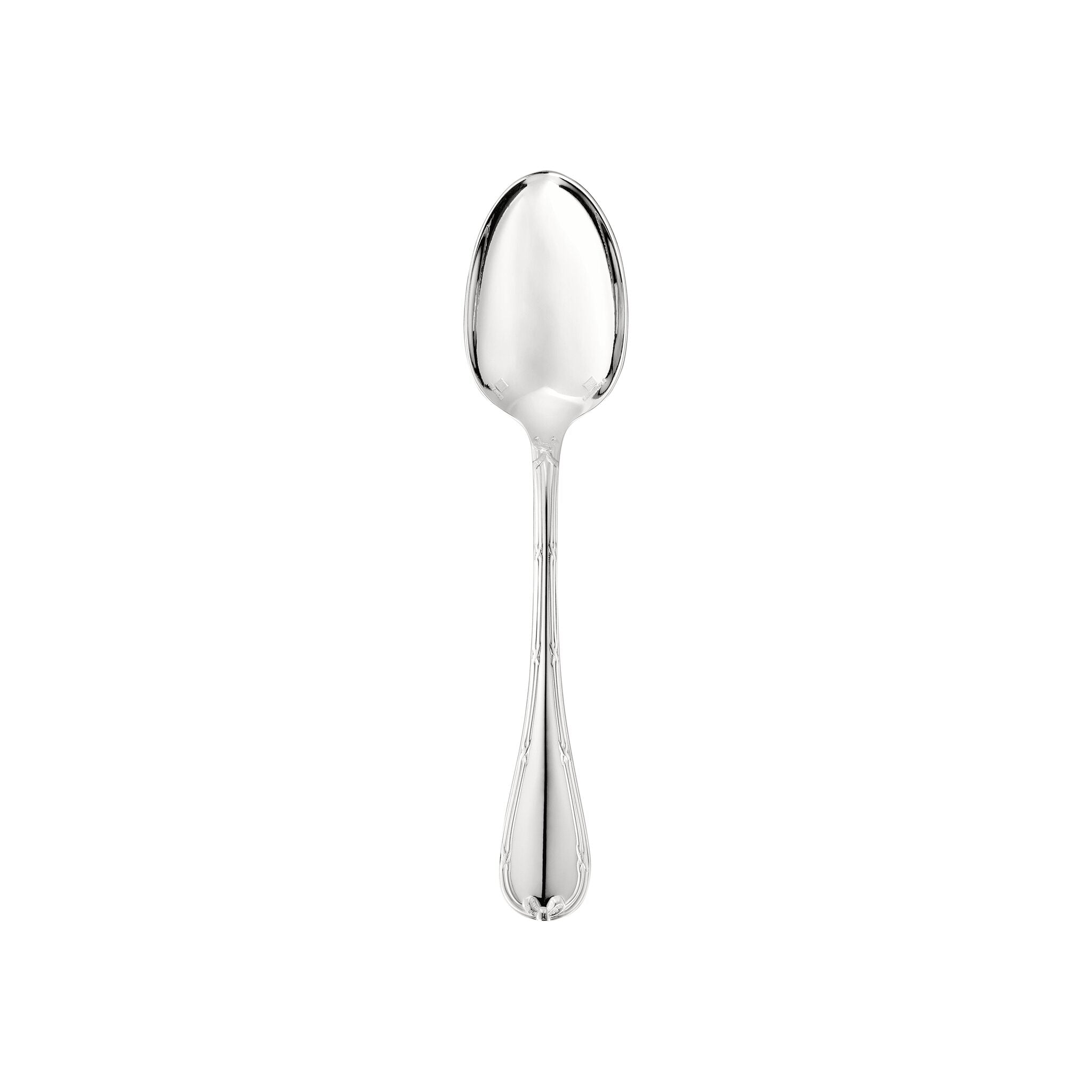 Christofle Rubans Silver-Plated Tea Spoon in silver-plate on a white background