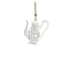 Christofle Silver-Plated Teapot Ornament - 2024 in silver-plate on a white background