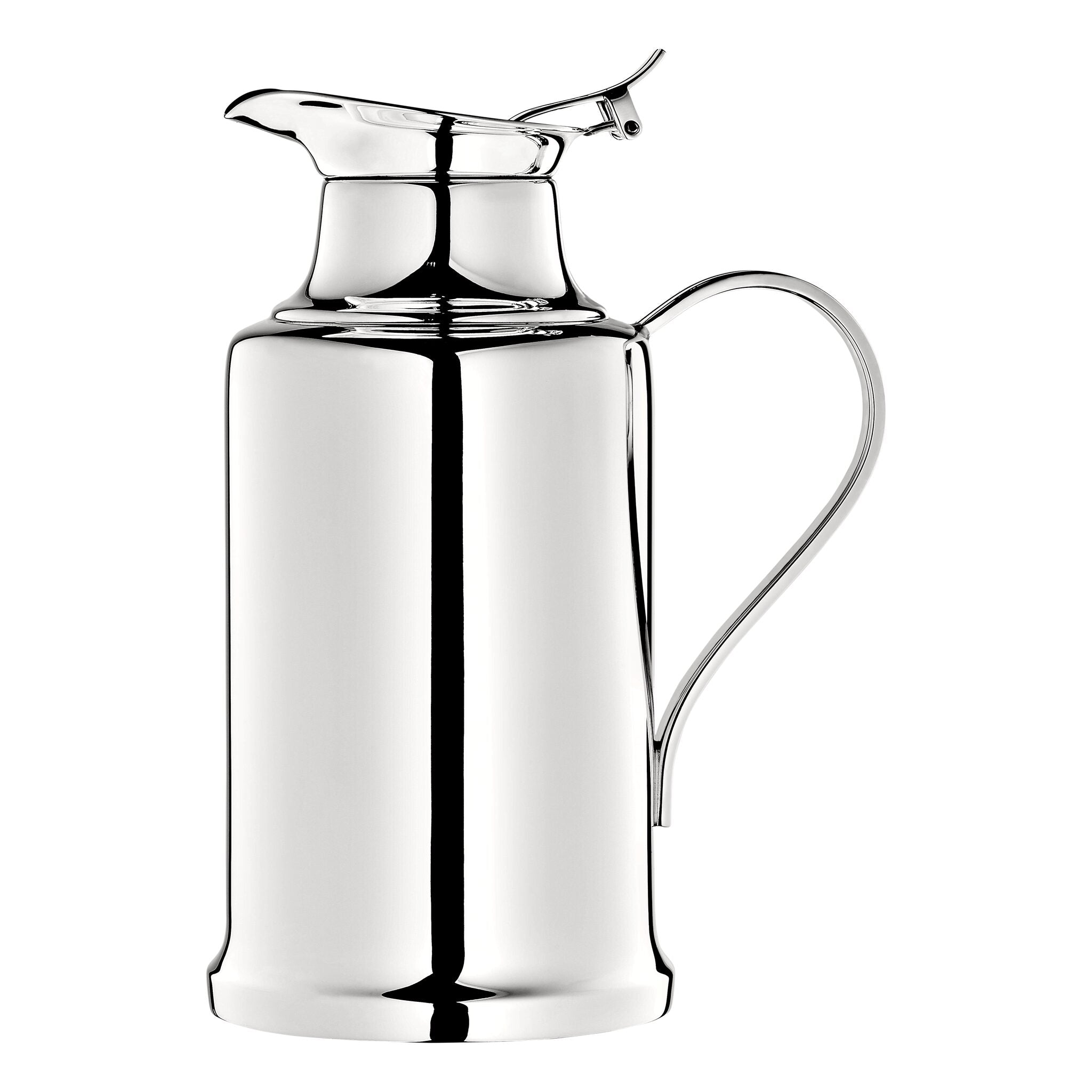 Christofle Albi Silver-Plated Insulated Thermos, Large in silver-plate on a white background