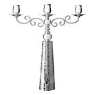Christofle Jardin d'Eden Three Candle Silver-Plated Candelabra in silver-plate on a white background