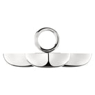 Christofle Vertigo Small Silver-Plated 3-Bowl Aperitif Serving Dish in silver-plate on a white background