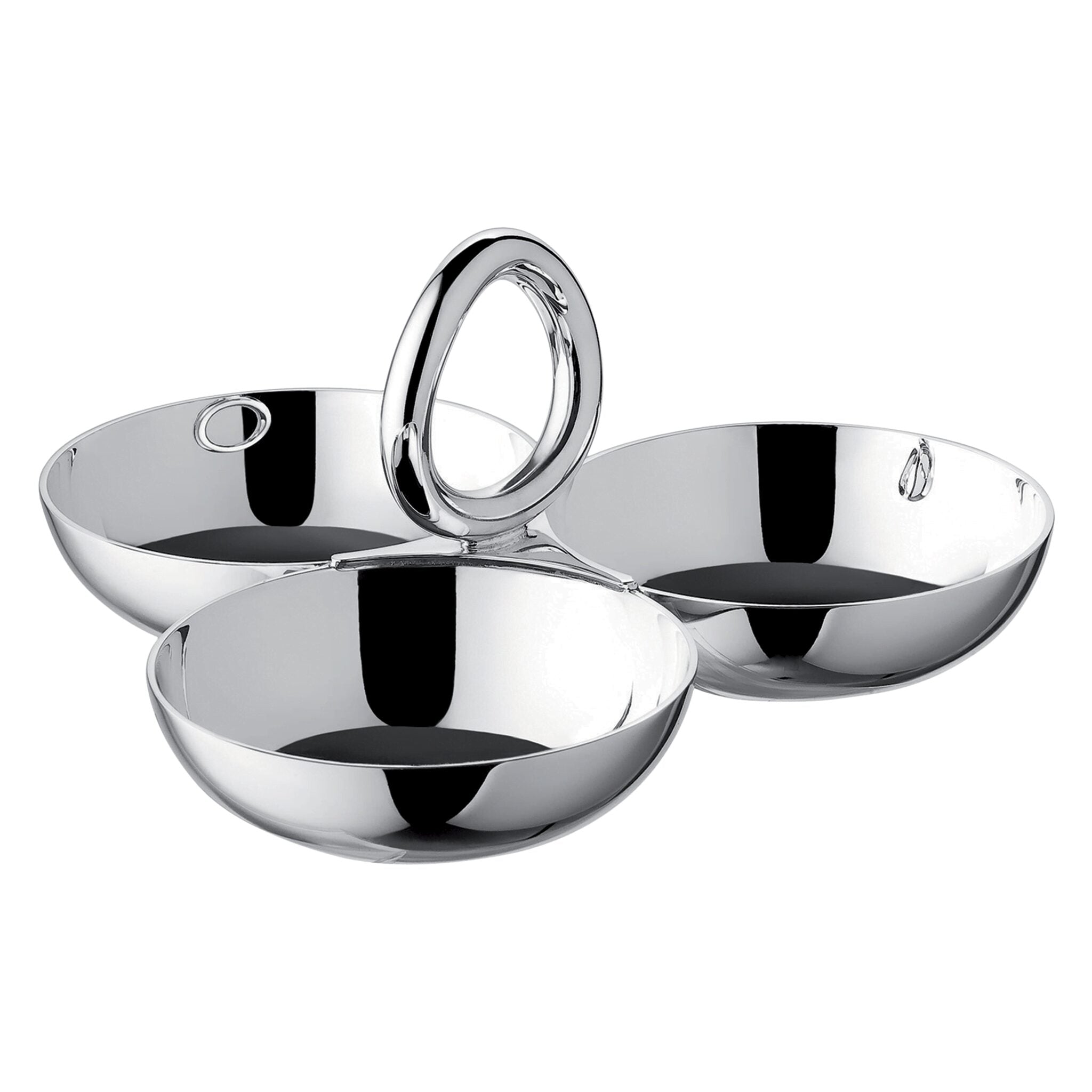 Christofle Vertigo Small Silver-Plated 3-Bowl Aperitif Serving Dish — additional view