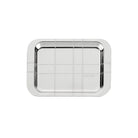 Christofle Graphik Silver-Plated Rectangular Tray - 4 X 6 in in silver-plate on a white background