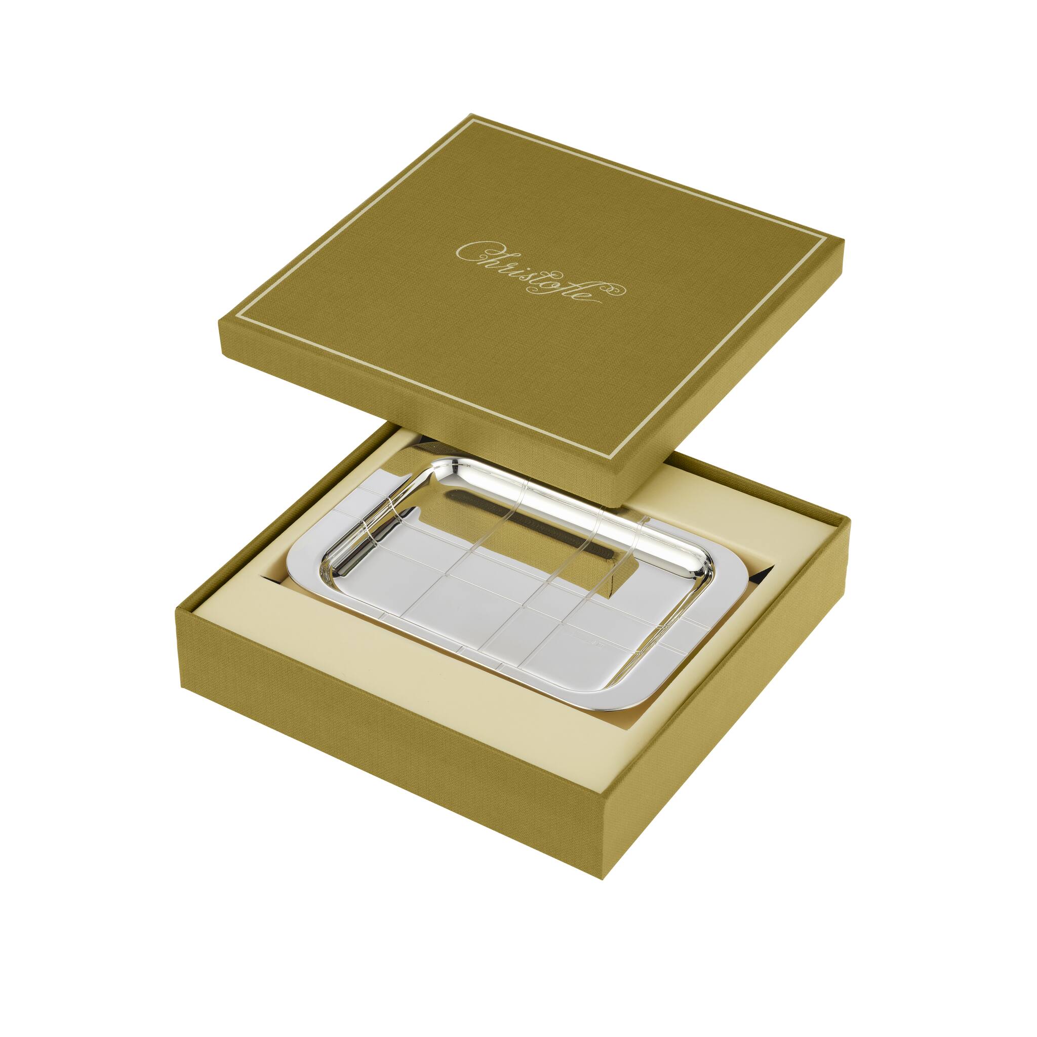 Christofle Graphik Silver-Plated Rectangular Tray - 4 X 6 in — additional view