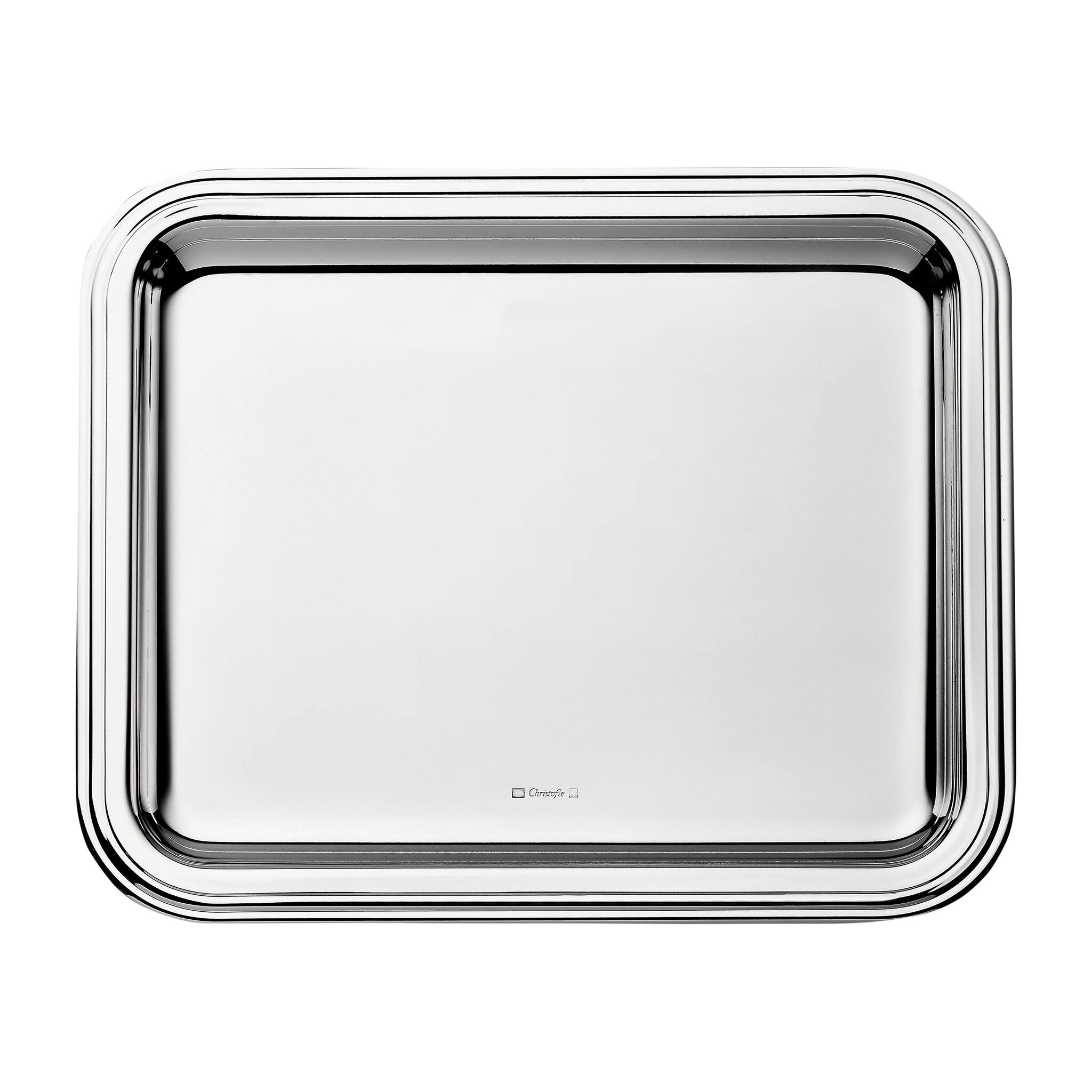 Christofle Albi Silver-Plated Tray 8 X 6 in in silver-plate on a white background