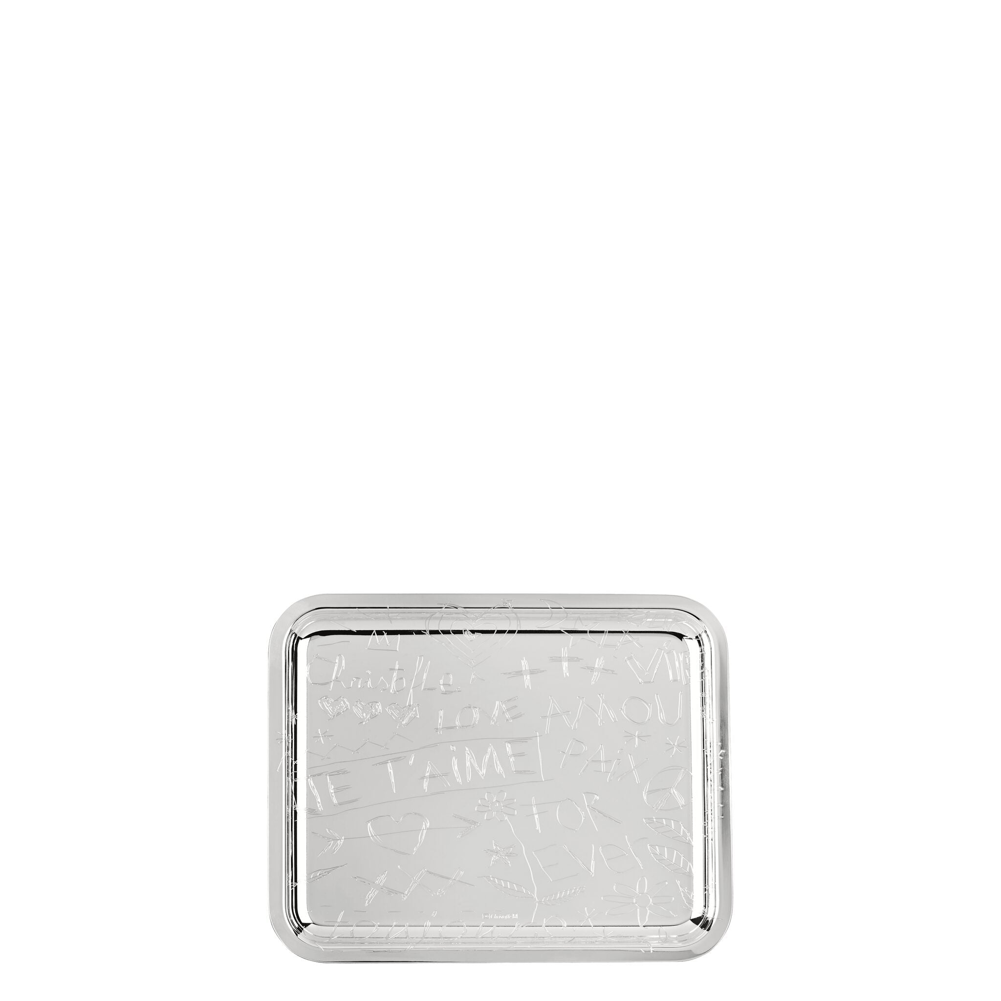 Christofle Graffiti Silver-Plated Rectangular Tray - 8 X 6 in — additional view