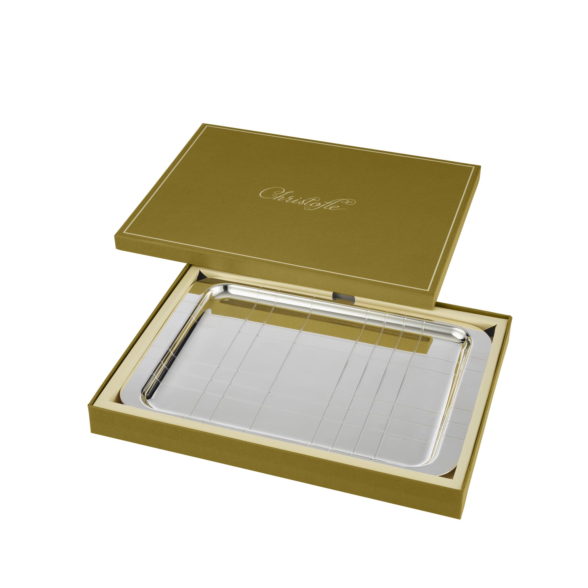 Christofle Graphik Silver-Plated Rectangular Tray - 8 X 12 in — additional view