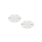 Christofle Malmaison Set of 2 Silver-Plated Palmettes Coasters in silver-plate on a white background