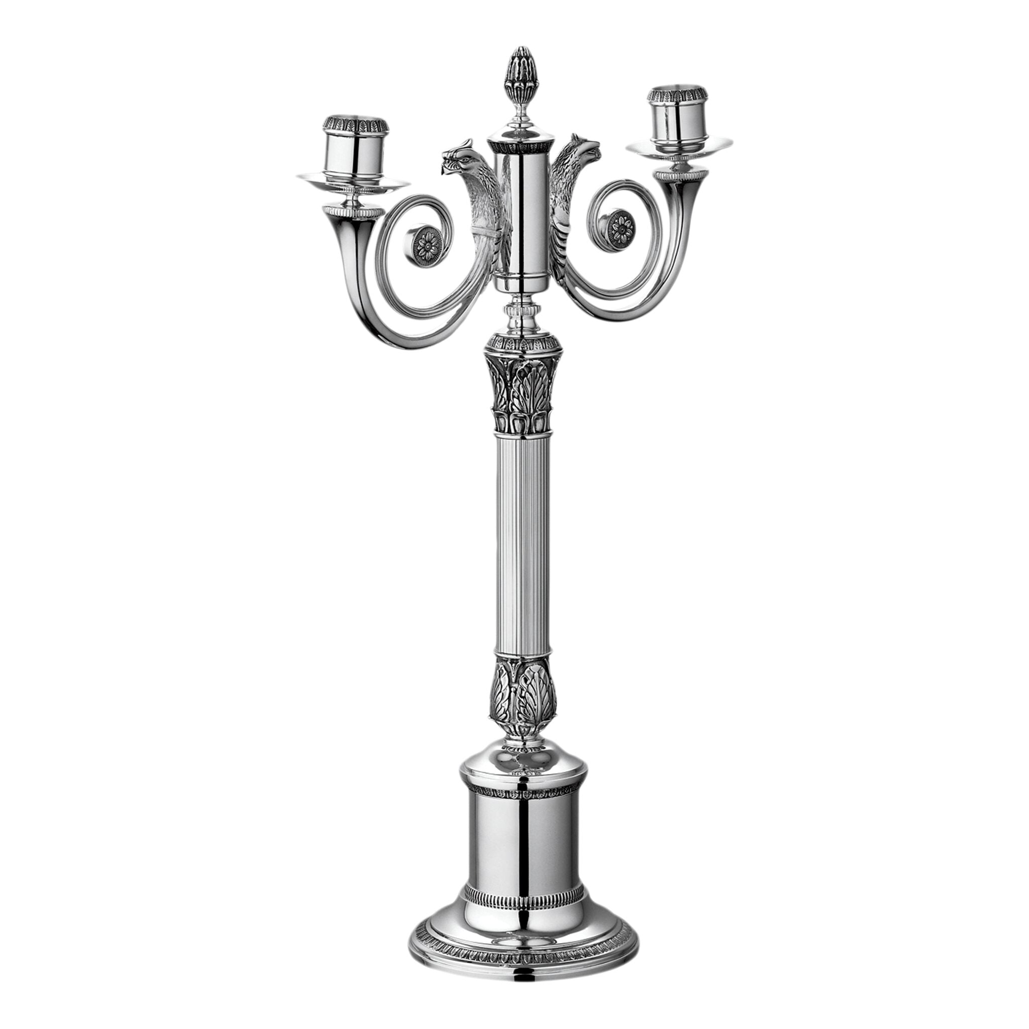 Christofle Malmaison Silver-Plated Candelabra for Two Candles — additional view