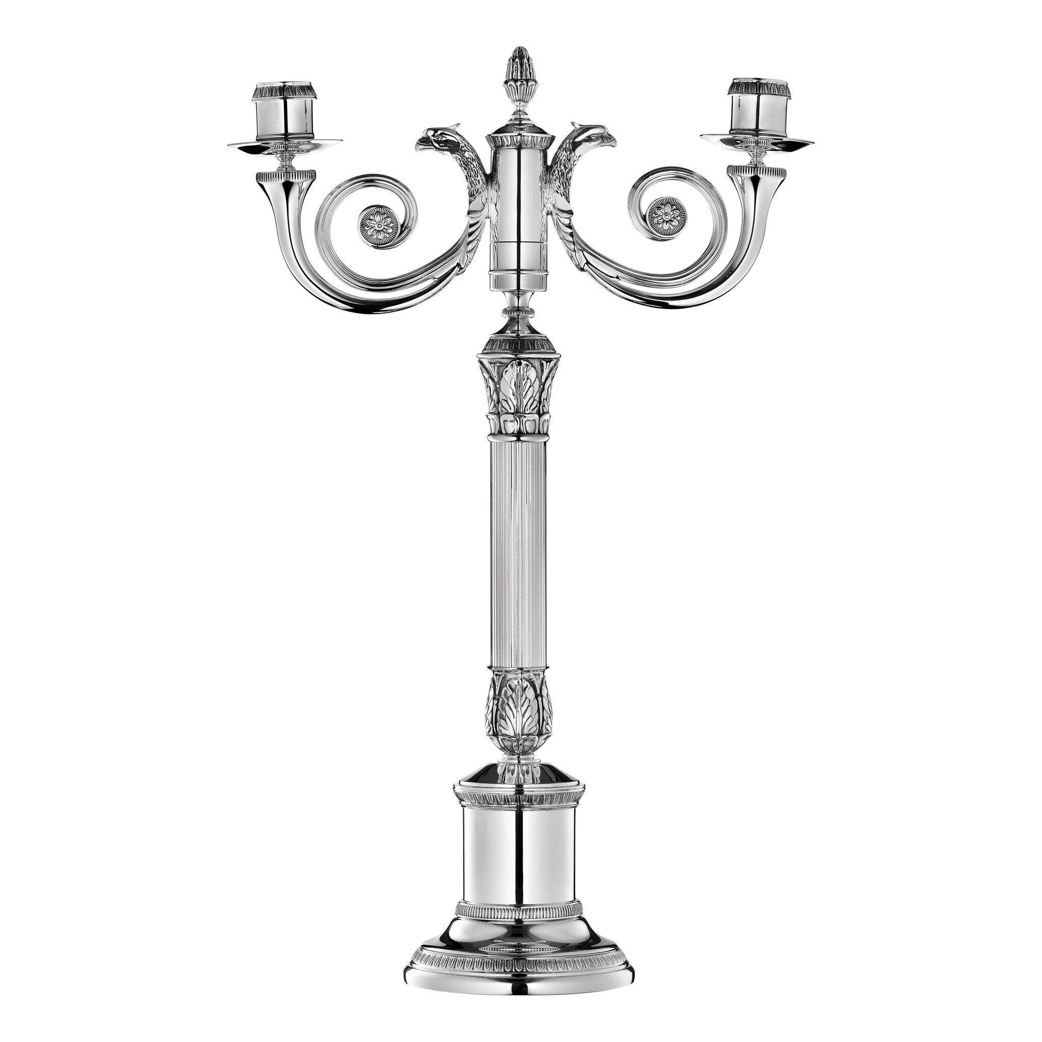 Christofle Malmaison Silver-Plated Candelabra for Two Candles — additional view