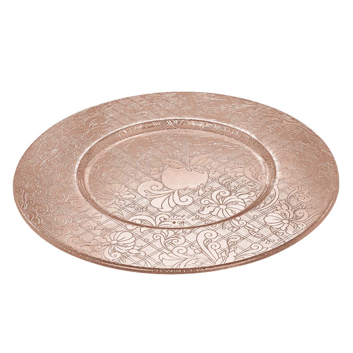 Christofle Underplate Jardin D'Eden Silver Plated in silver-plate on a white background