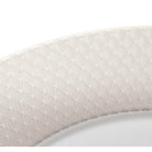 Christofle Malmaison Porcelain Underplate Platinum Finish in porcelain on a white background