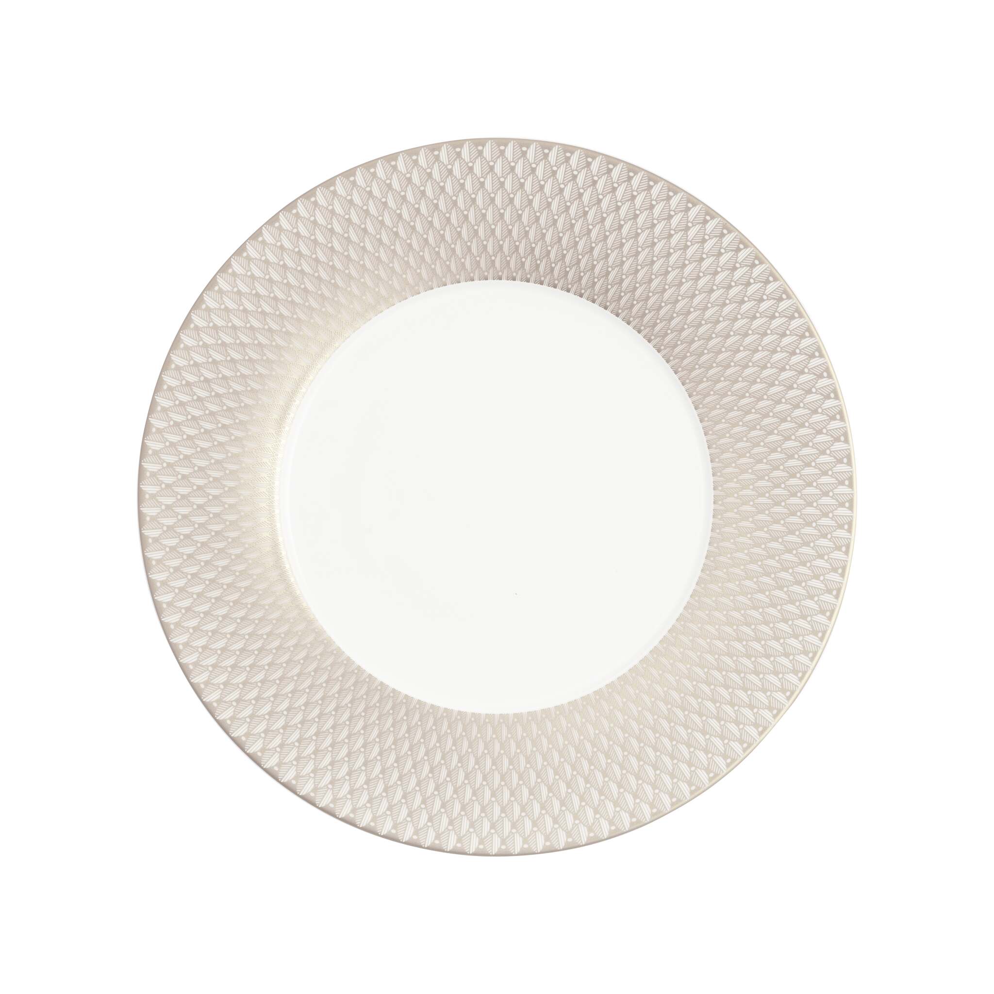 Christofle Malmaison Porcelain Underplate Platinum Finish — additional view