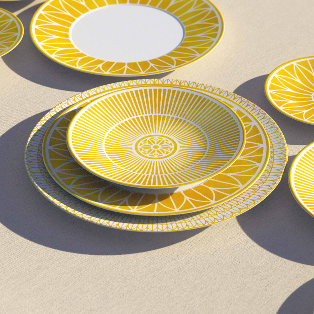Christofle Malmaison Porcelain Underplate in porcelain on a white background