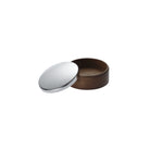 Christofle Uni Small Silver-Plated Wood Base Box - 3 in on a white background