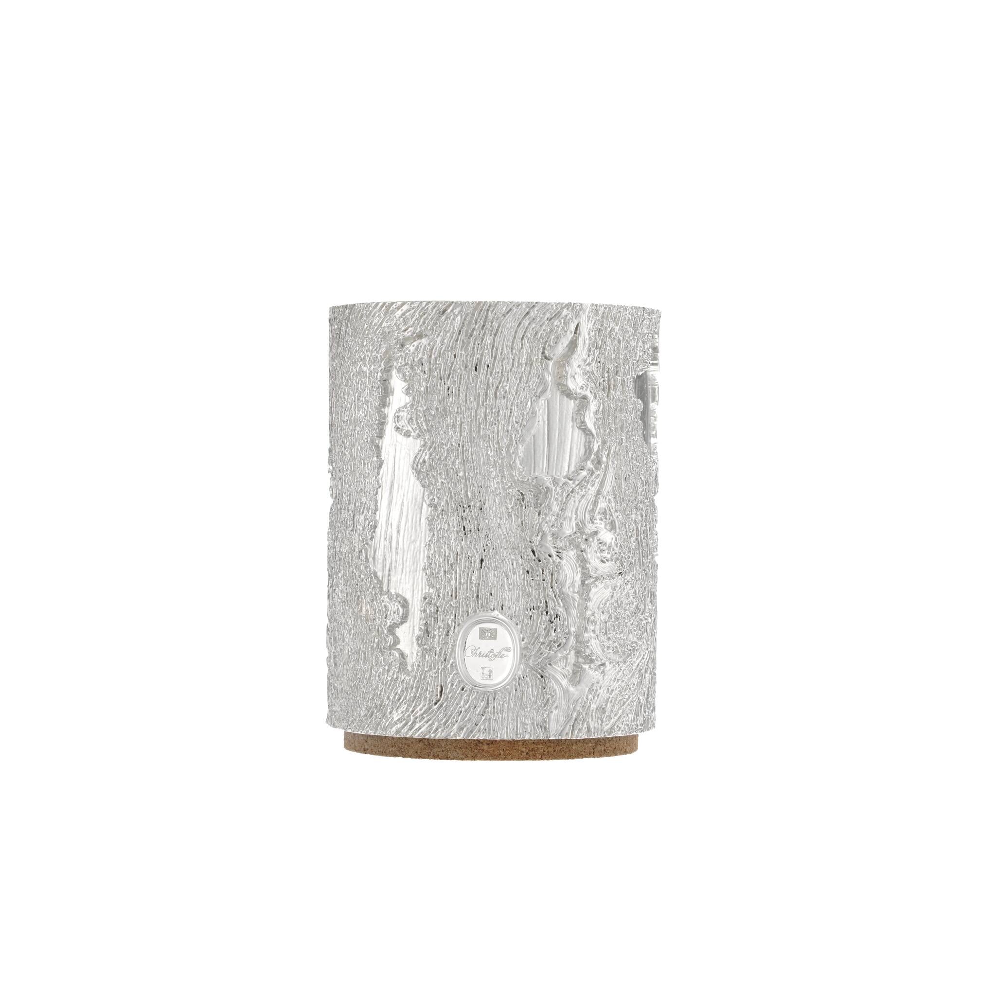 Christofle Sève d'Argent Silver-Plated Vase in silver-plate on a white background